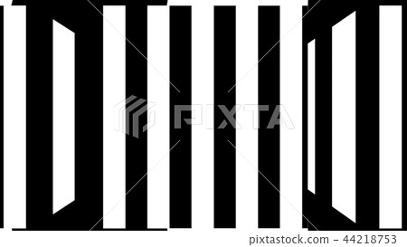 Black and white stripes. Computer generated abstract background, 3D render Black and white stripes. Computer generated abstract background, 3D render 44218753