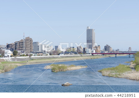 View of the Hirose River from Ehime Bridge Sendai City View of the Hirose River from Ehime Bridge Sendai City 44218951