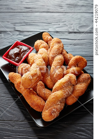 Twisted Korean doughnuts - Kkwabaegi on a plate 44219079