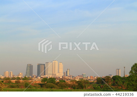 春天名古屋市都市風景 44219336
