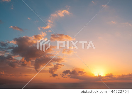 sunset sky above ocean background - sky over water sunset sky above ocean background - sky over water 44222704