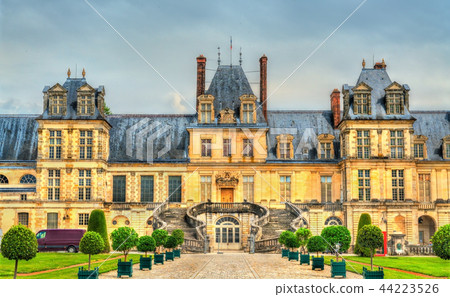 Chateau de Fontainebleau, residence of Napoleon I, Paris Stock