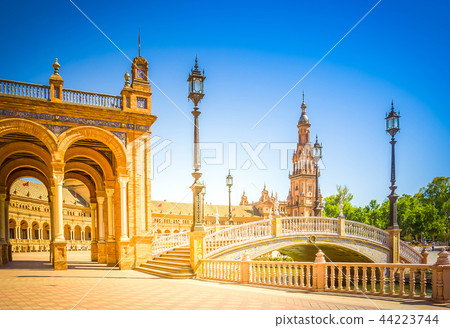 view of Plaza de Espana, Seville, Spain view of Plaza de Espana, Seville, Spain 44223744