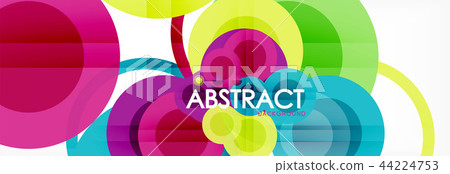 Abstract colorful geometric composition - multicolored circle background 44224753