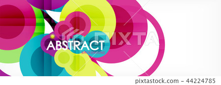 Abstract colorful geometric composition - multicolored circle background 44224785