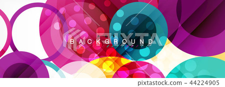 Overlapping circles design background 44224905