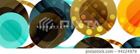 Abstract colorful geometric composition - multicolored circle background Abstract colorful geometric composition - multicolored circle background 44224979