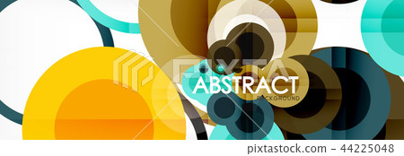 Abstract colorful geometric composition - multicolored circle background 44225048