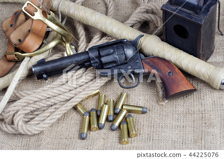 The .45 caliber revolver with western accessories 44225076