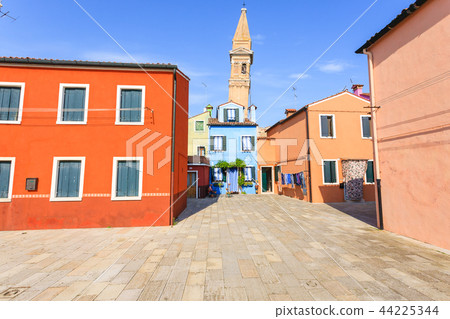 Traditional Burano colored houses, Venice Traditional Burano colored houses, Venice 44225344