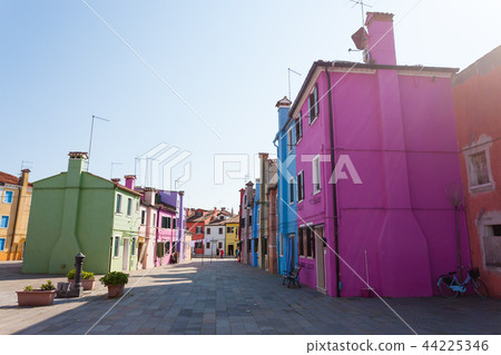 Traditional Burano colored houses, Venice Traditional Burano colored houses, Venice 44225346
