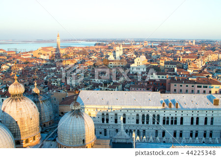 Aerial view of Venice at dawn, Italy Aerial view of Venice at dawn, Italy 44225348