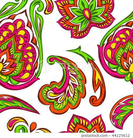 Indian ethnic seamless pattern. Indian ethnic seamless pattern. 44225612