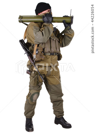 mercenary with bazooka gun 44226054