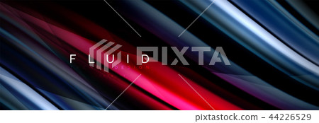 Wave fluid flowing colors motion effect, holographic abstract background. Vector illustration 44226529