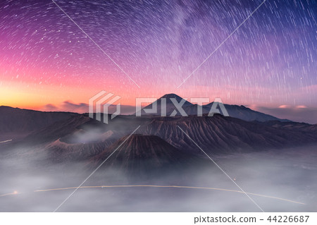 Mount active volcano, Batok, Bromo, Semeru 44226687