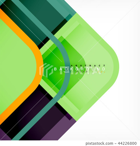 Colorful round squares modern geometric background 44226800