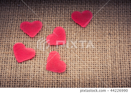 Heart shaped objects on canvas Heart shaped objects on canvas 44226990