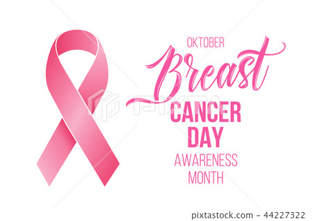 Pink Ribbon World Breast Cancer Awareness Vector Stock Vector