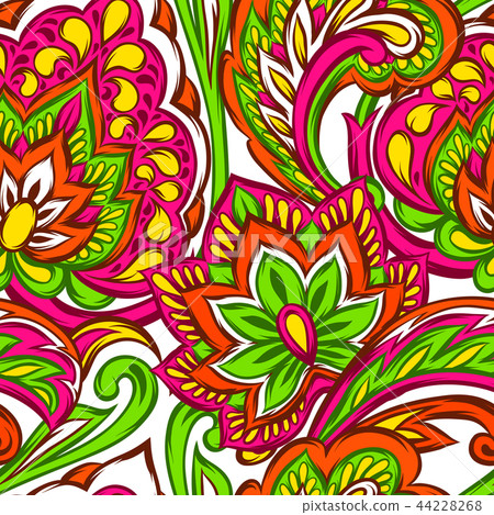 Indian ethnic seamless pattern. 44228268