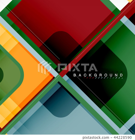 Colorful round squares modern geometric background Colorful round squares modern geometric background 44228590