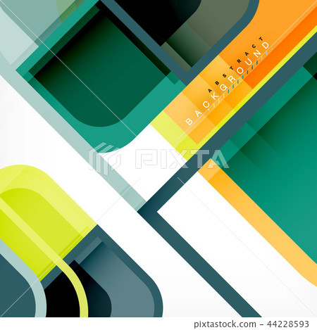 Square geometric abstract background, paper art design for cover design, book template, poster, cd 44228593