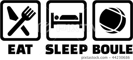 Eat sleep boule icons 44230686