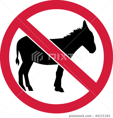 No donkeys sign 44231165