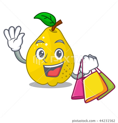 Shopping bunch cartoon of juicy yellow quinces fruits 44231562