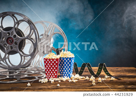 Old style movie reels, close-up. Old style movie reels, close-up. 44231929