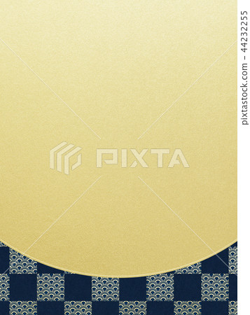 Japanese-Japanese style-Japanese pattern-background-gold leaf-checkered pattern 44232255