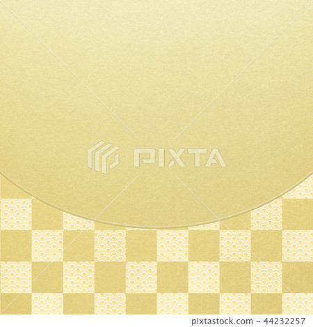 Japanese-Japanese style-Japanese pattern-background-gold leaf-checkered pattern 44232257