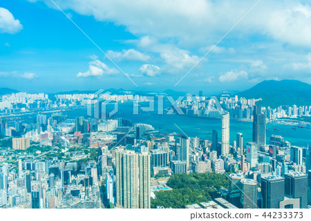 Beautiful architecture building exterior cityscape of hong kong city skyline Beautiful architecture building exterior cityscape of hong kong city skyline 44233373