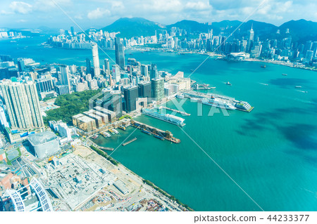 Beautiful architecture building exterior cityscape of hong kong city skyline 44233377