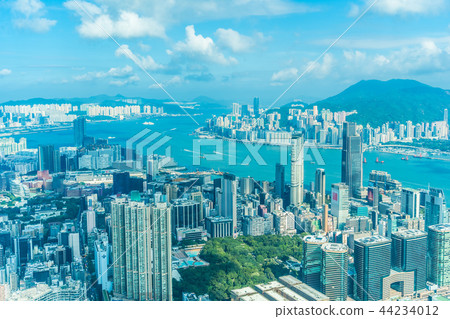Beautiful architecture building exterior cityscape of hong kong city skyline Beautiful architecture building exterior cityscape of hong kong city skyline 44234012