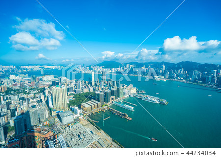 Beautiful architecture building exterior cityscape of hong kong city skyline 44234034