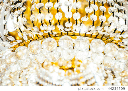 Beautiful luxury crystal chandelier decoration interior 44234309