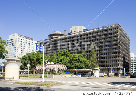 Nagoya City Naka Ward Sakae Cityscape Hisaya Odori Park Fountain South Bus Terminal Chunichi Building Nagoya City Naka Ward Sakae Cityscape Hisaya Odori Park Fountain South Bus Terminal Chunichi Building 44234784