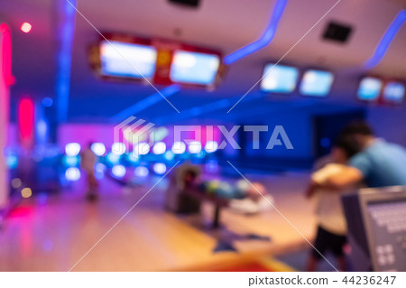 Colorful neon light in alley bowling background Colorful neon light in alley bowling background 44236247