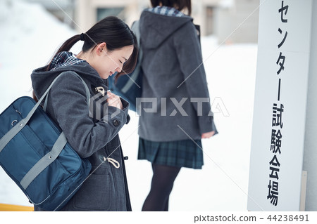 High school girl taking center exam High school girl taking center exam 44238491