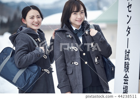 High school girl taking center exam High school girl taking center exam 44238511