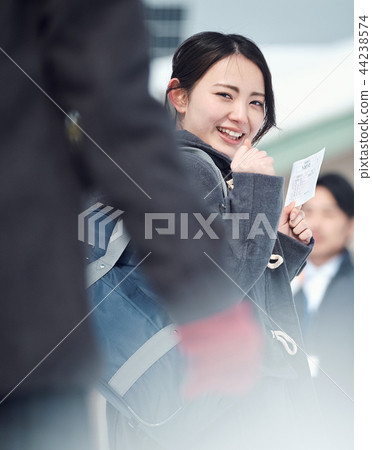 High school girl taking center exam High school girl taking center exam 44238574