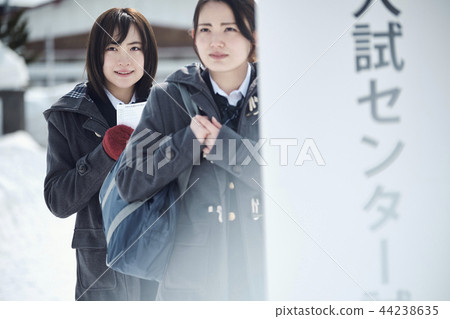 High school girl taking center exam 44238635