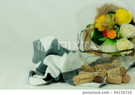 Corkscrew and Placemat Champagne Glass Bouquet 44238726