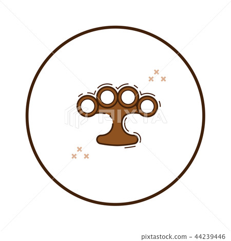 Line art brass knuckles 44239446