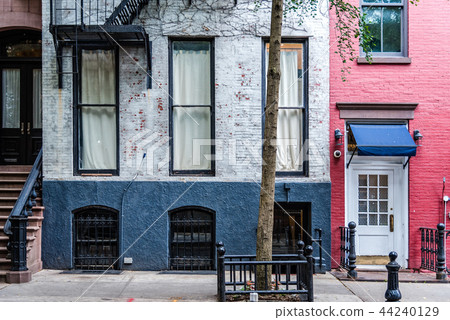 Old Greenwich Village apartment buildings in New York 44240129