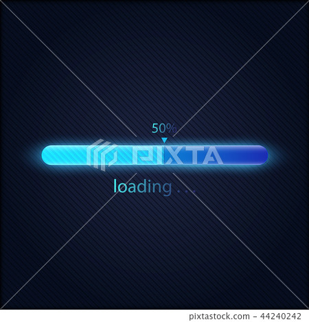 Blue progress loading bar vector illustration - Stock Illustration ...