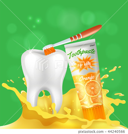 Tooth Dental Care Realistic 44240566