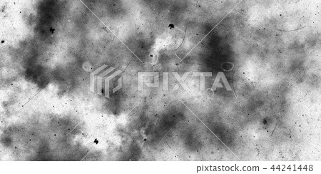 黑白單色老舊髒污/刮痕/灰塵特寫材質紋理背景，俯視圖（高分辨率 2D CG 渲染∕著色插圖） 44241448