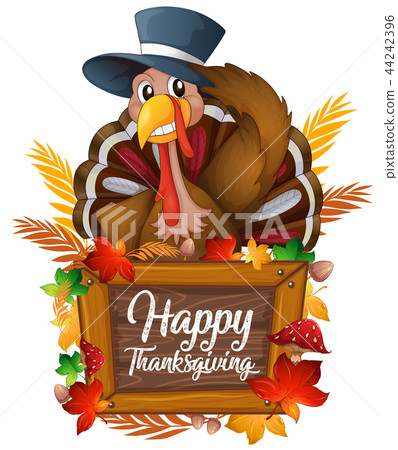 A turkey on autumn icon A turkey on autumn icon 44242396